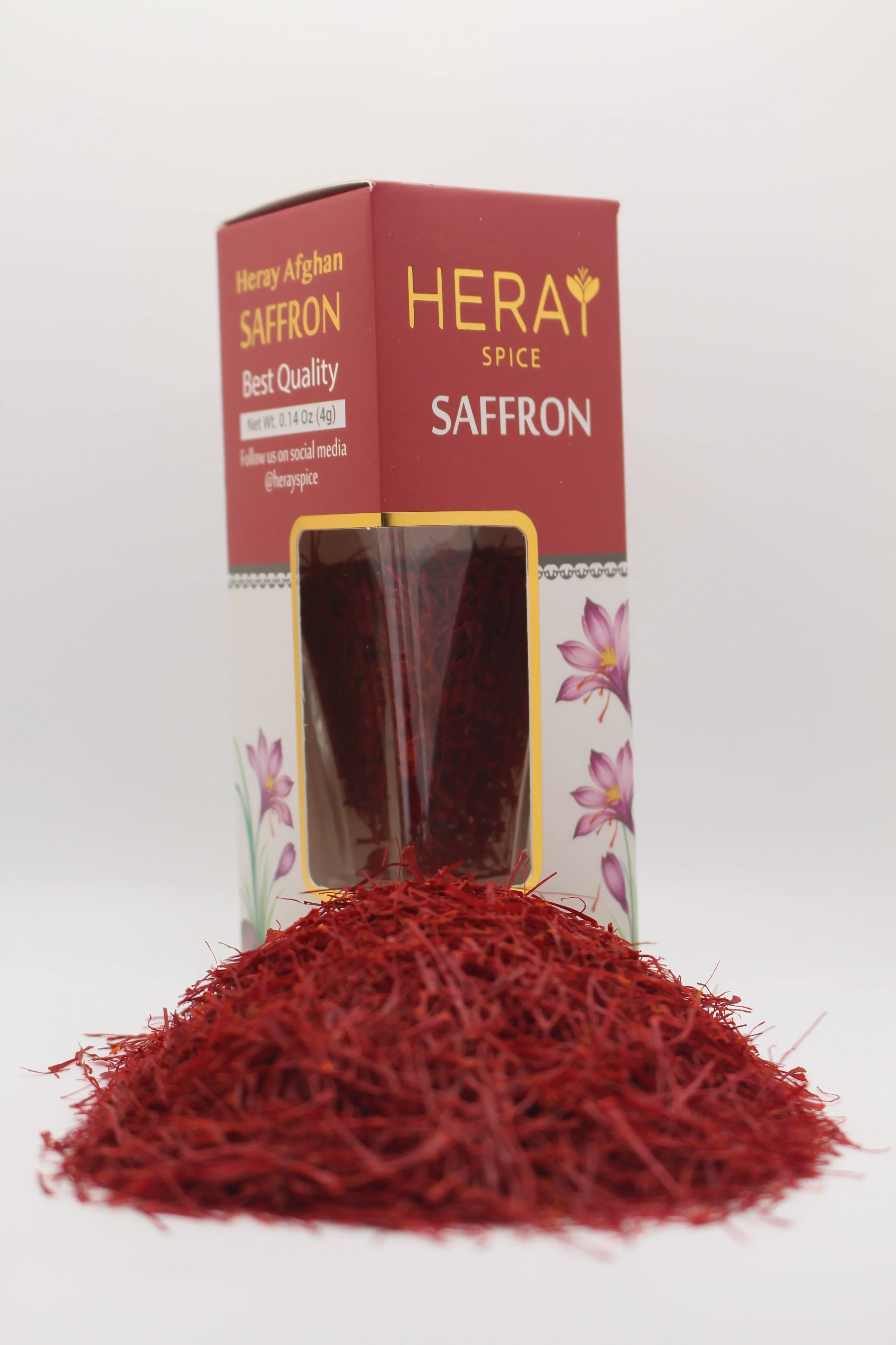 4 Grams (0.14 Oz) Heray Saffron, Acrylic Container